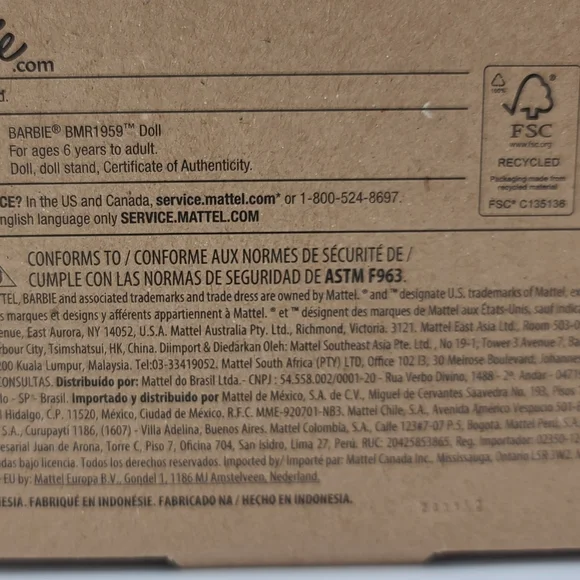 Rare in box Barbie Colorful Fashion BMR1959 90’s Doll with Blonde Hair - Picture 2 of 9